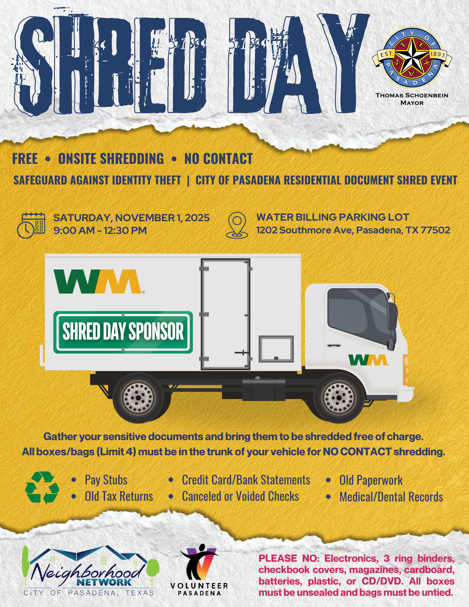 November 1, 2025 - Shred Day