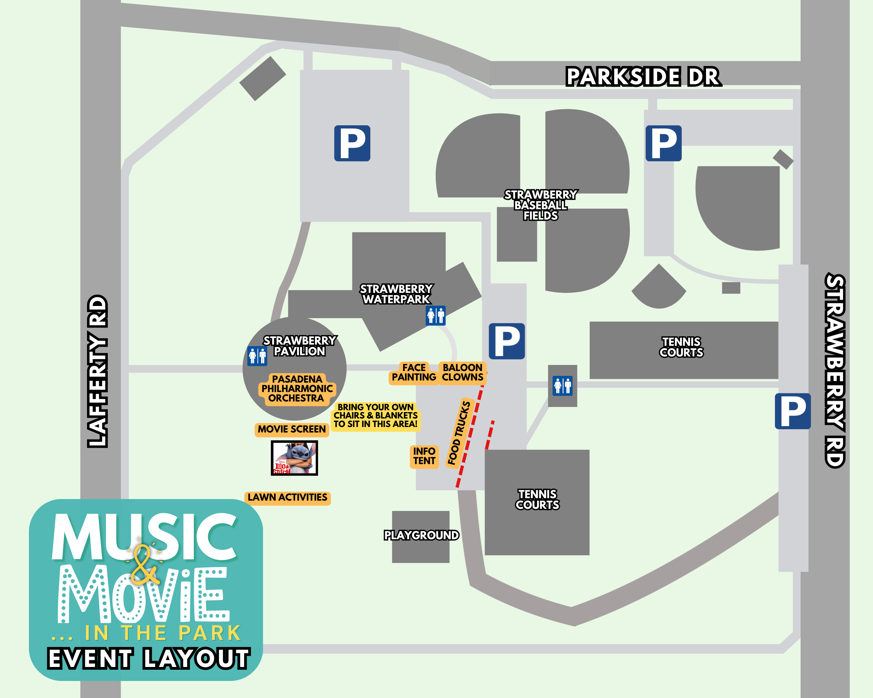 Musica and Movie Layout with Parking